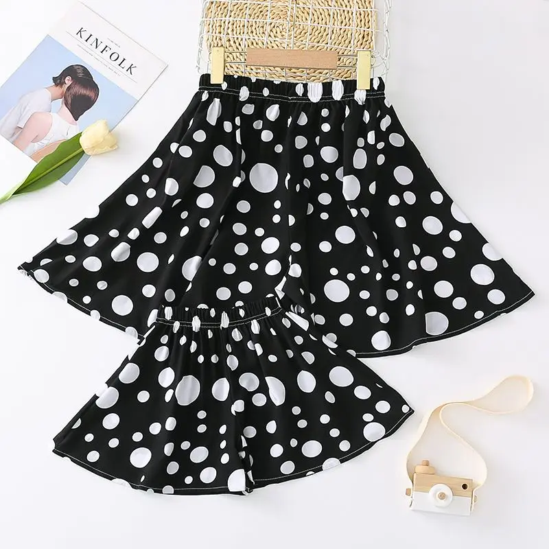 Madre Figlia Dot Print Gonne Family Matching Outfits 2023 Nuovo Arrivo Mon Kids Girls Casual Beach Wear Gonne Vestiti Estivi