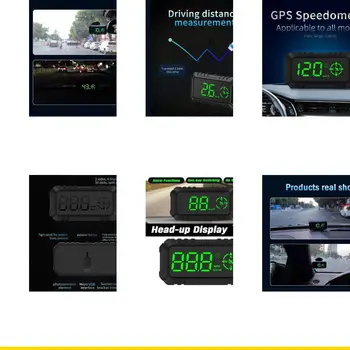 SZCH HUD Car Head Up Display Tachimetro Indicatori digitali Promemoria guida per l'affaticamento automatico