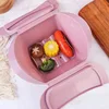 Silicone Steamer Box with Lid Professional Fish Steamer Silicone Steamer Microwave Food Grade Kitchen Gadgets 4