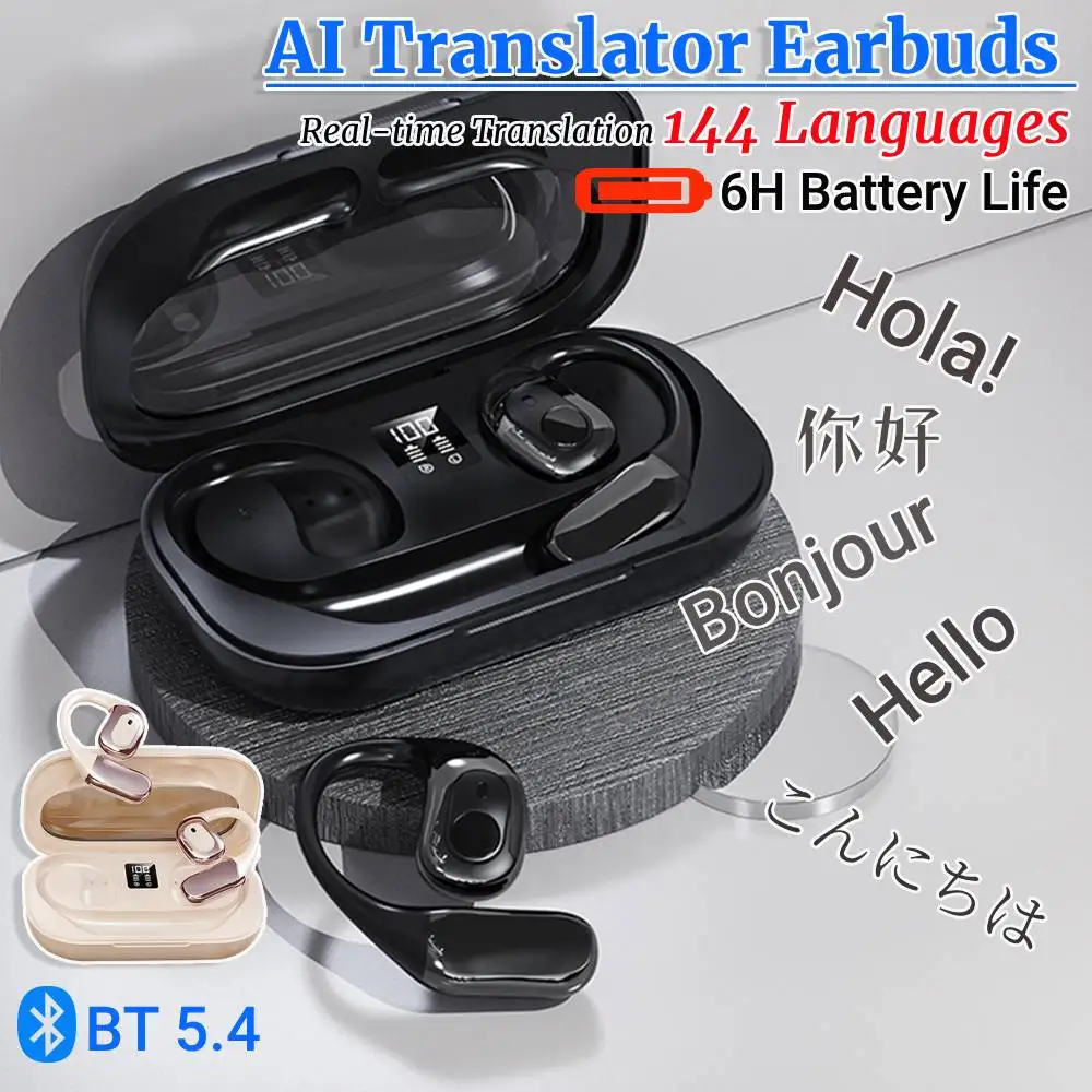 Translator Earbuds 142 Language Translator Device Two Way Real Time Translation Travel Language Translators Headphones