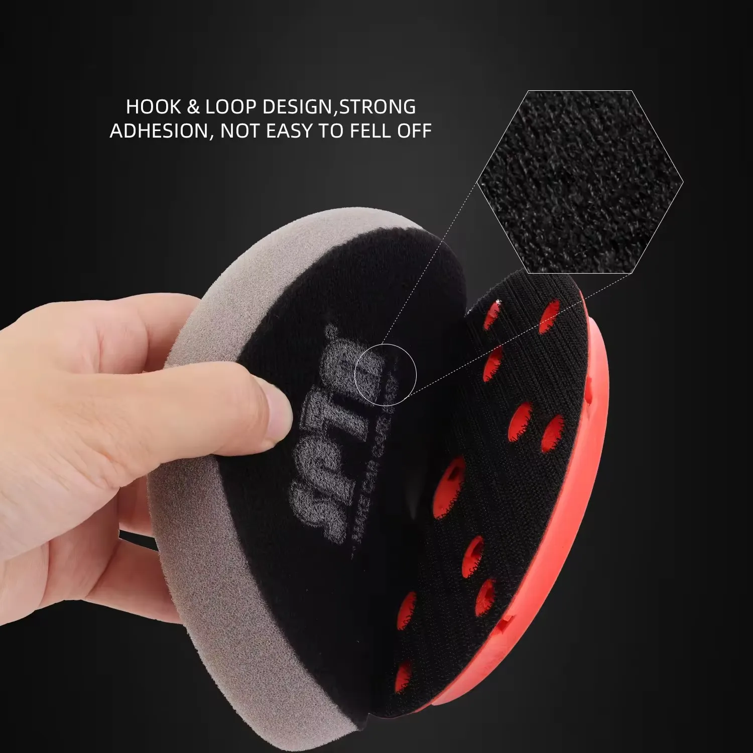 SPTA V2.0 3"(80mm)/5"(125mm)/6"(150mm) Flat Foam Polishing Pad Kit For Car Polisher Compounding Waxing