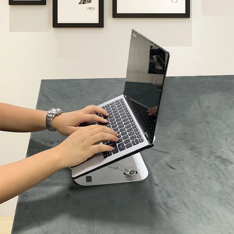 Description Picture 2 of itemMUMUCC Laptop Stand Adjustable Aluminum Alloy Notebook Stand Compatible with 10-17 Inch Laptop Portable Fold Laptop Holder