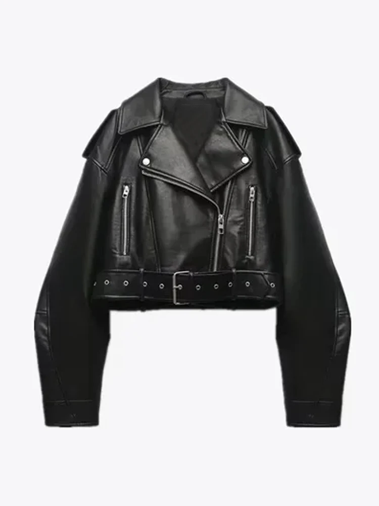 KAOPU ZA New Spring Autumn Women Faux Pu Leather Short