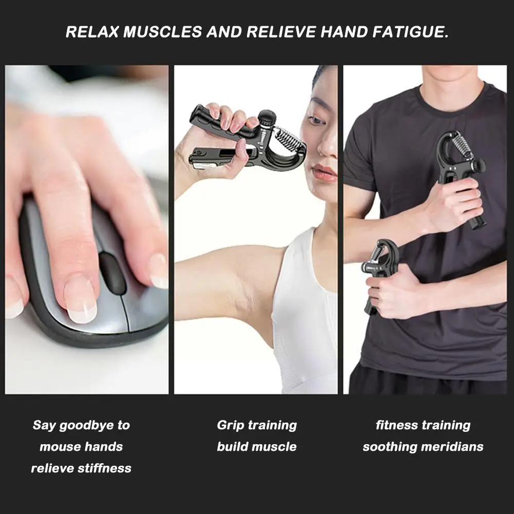 5-60Kg Gym Fitness Hand Grip Men Adjustable Finger Heavy Exerciser Strength For Muscle Recovery Hand Gripper Trainer