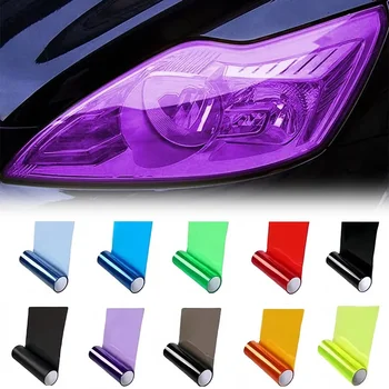 Faro dell'auto Fanale posteriore Pellicola protettiva Tinta Pellicola in vinile Pellicola per lampada automatica Foglio adesivo Cambia colore Fumo Adesivi fendinebbia posteriori opachi