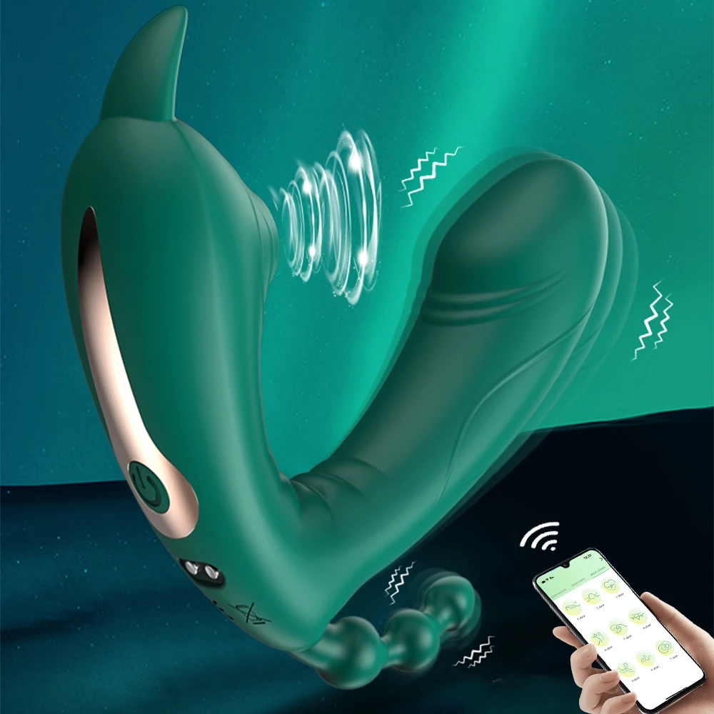 3 in 1 Wireless Bluetooth APP Vibrator Female G Spot Dildo Clitoris Stimulator Anal Vibrator Sex Toys for Women Couples Adult