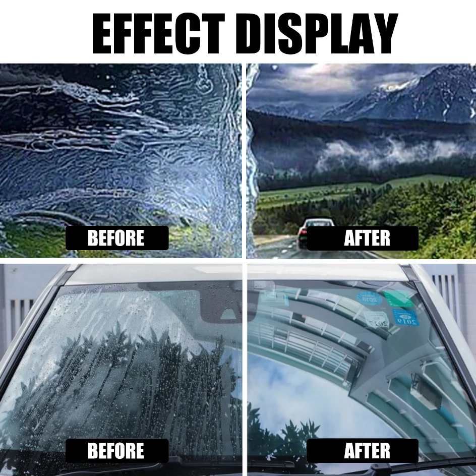 Espray a prueba de lluvia para vidrio de coche, agente antivaho para  limpieza, descontaminación, nano recubrimiento - AliExpress