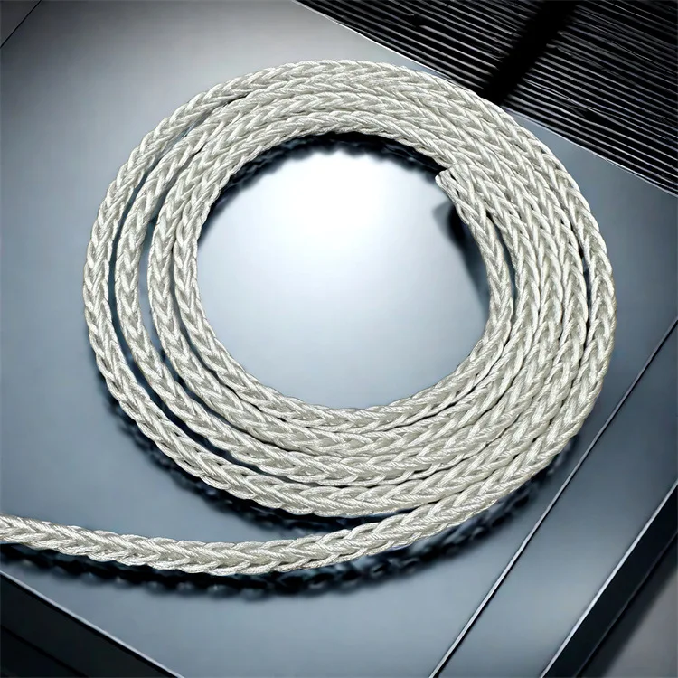 ELFINEAR 8 Stränge 504 Core DIY Audiokabel HiFi Kopfhörer Upgrade Kabel, Einzelkristall verkupfert Silber – Detail 6