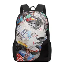 

David art Print 16-inch teen school bag boys girls kids school backpack student school bag school bag
