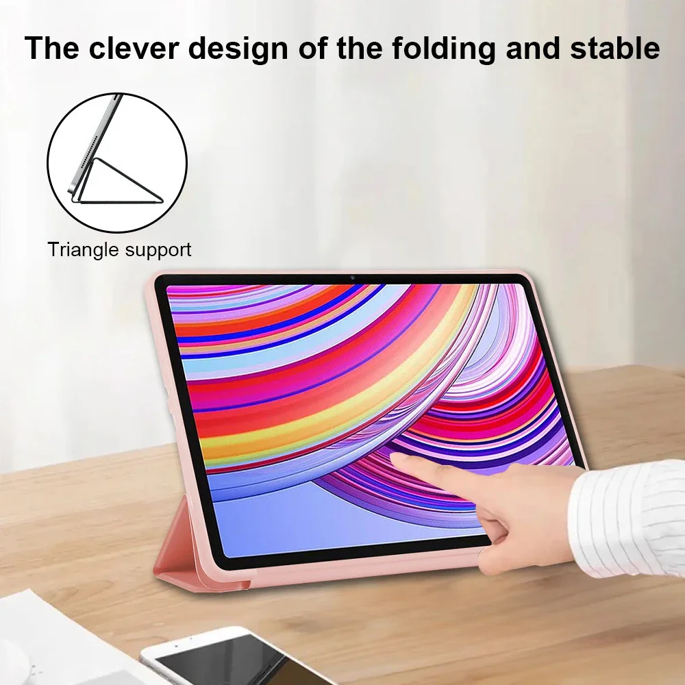 Universal 12.1-Inch Flip Tri-Fold Stand TPU Protective Tablet Cover