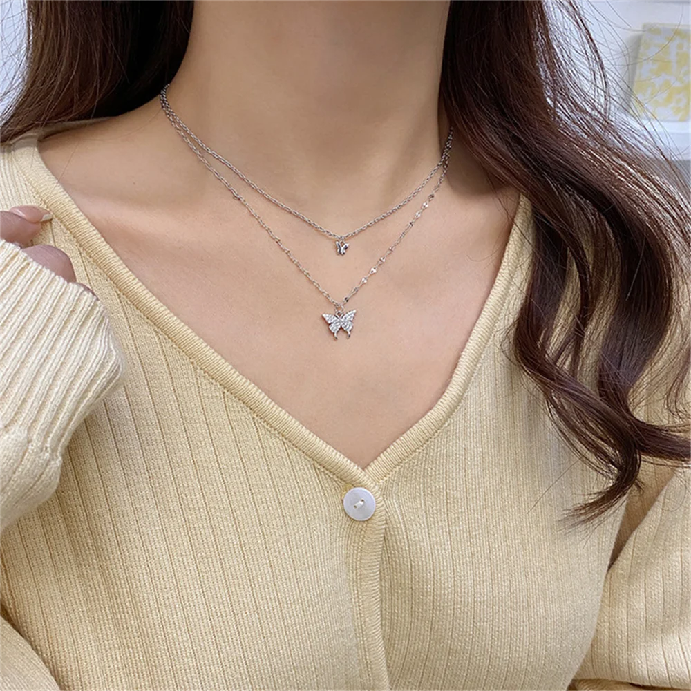 Necklace Pendant Rhinestone Silver Plated Jewelry Holiday Birthday Party Gift For Girls necklace pendant