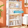 Home Kitchen Furniture Nordic Iron Kitchen Cabinets Living Room Balcony Multi-layer Crevice Snack Storage Cabinets with Wheels E 4