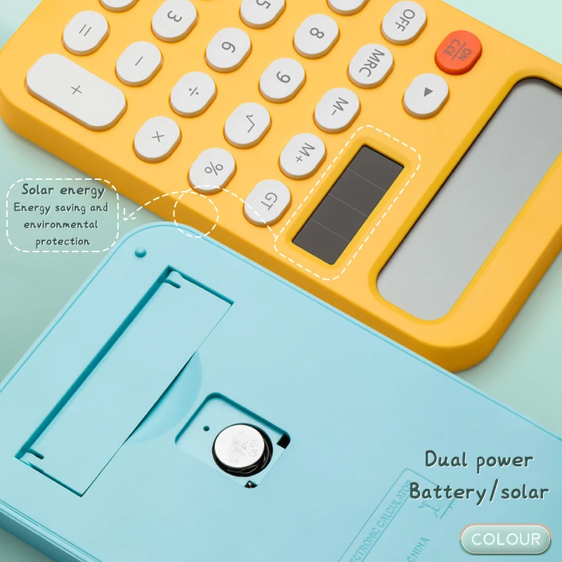 Cute Creative Small Portable Candy Color 12 Digits Electronic Calculator For Home Office School Financial Accounting Tools images - 6