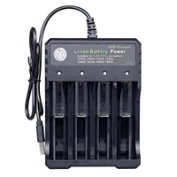 2 3 4 Slots 18650 Battery Charger For Rechargeable Lithium AC 110V/220V 10440 14500 16340 16650 14650 18350 18500 Charger Li-ion