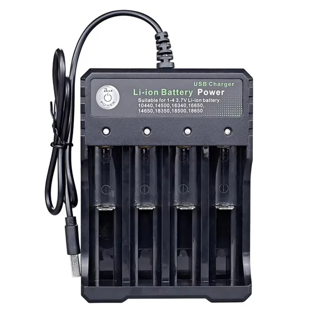 2 3 4 Slots 18650 Battery Charger For Rechargeable Lithium AC 110V/220V 10440 14500 16340 16650 14650 18350 18500 Charger Li-ion