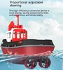 1:72 Red Fire Boat Remote Control Boat Toy Simulation 2.4g Splicing Model Decoration Water Tug Rc Boat Children's Birthday Gift 6