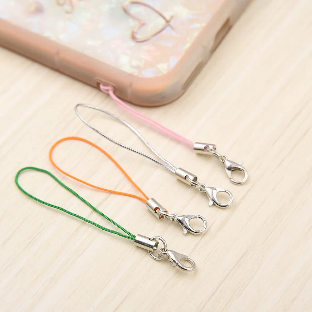 5/10/20/30pcs Lobster Clasp Cellphone Lanyards Keychains Hook Mobile Set Charms Keyring Bag Accessories Cell Phone Shell Pendant