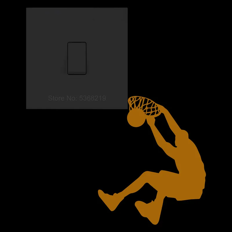 Luminous Glow-In-The-Dark Basketball Dunk Wall Sticker - Kids Room & Gym Decor