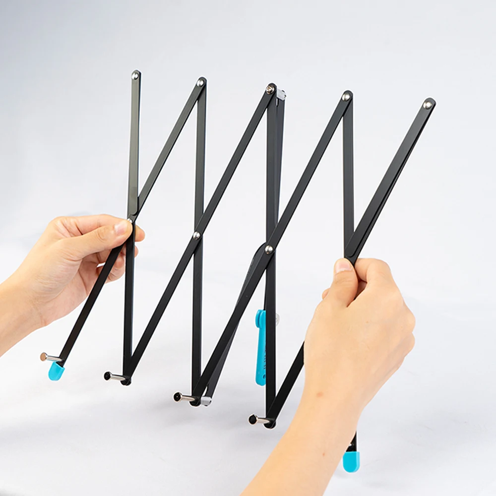 Guitto Series GSS-02 Music Sheet Stand Foldable Stainless Steel Frame 65°- 80° A