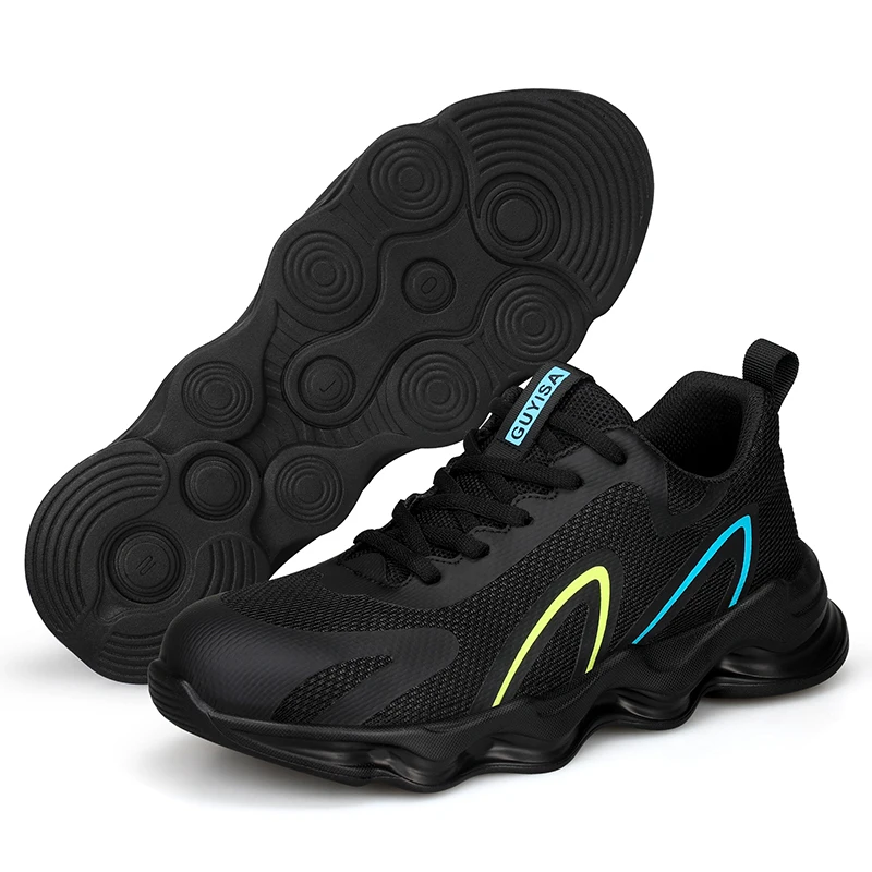 2023 New Safe Lightweight Work Shoes European Standard Puncture-Proof Sneakers Fashion Steel Toe Safety Shoes Mesh Men's Boots