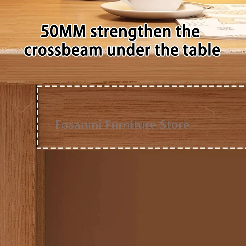 Natural Wood Desk Chair Set 5