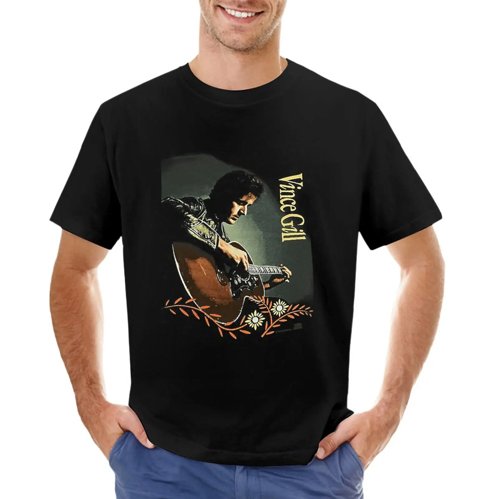 

Retro Vintage Vince Gill Awesome For Music Fan T-Shirt summer clothes sweat shirt customized t shirts mens white t shirts