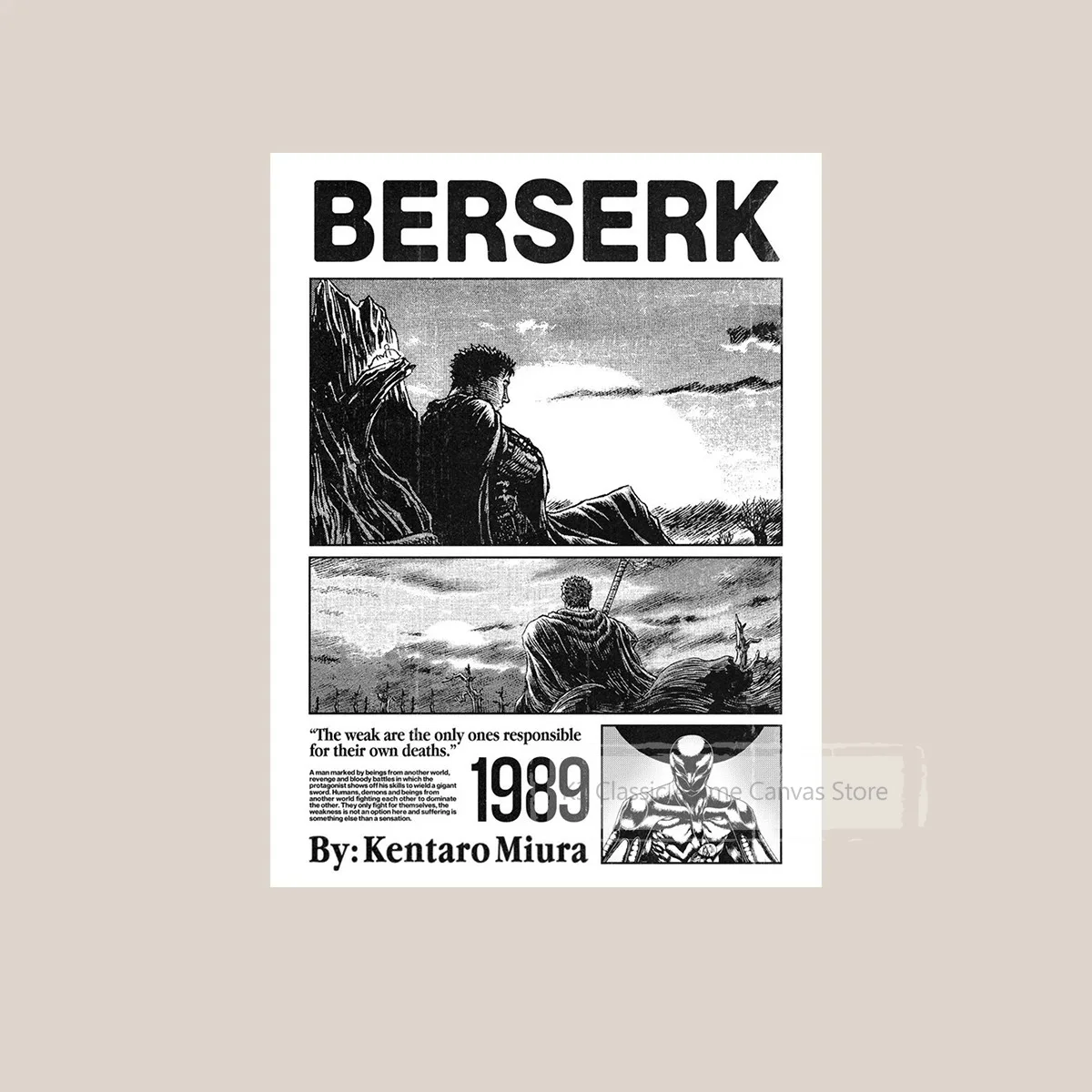 Berserk Anime Canvas Art - Guts & Griffith Poster - Japanese Wall Decor & Gift