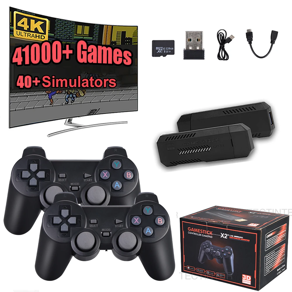 X2 Plus 4K Gamepad GD10Pro Video Game Console Built-in 41000 Retro Handheld Game Player Controller TV Stick video game controller video game console game console video game stick