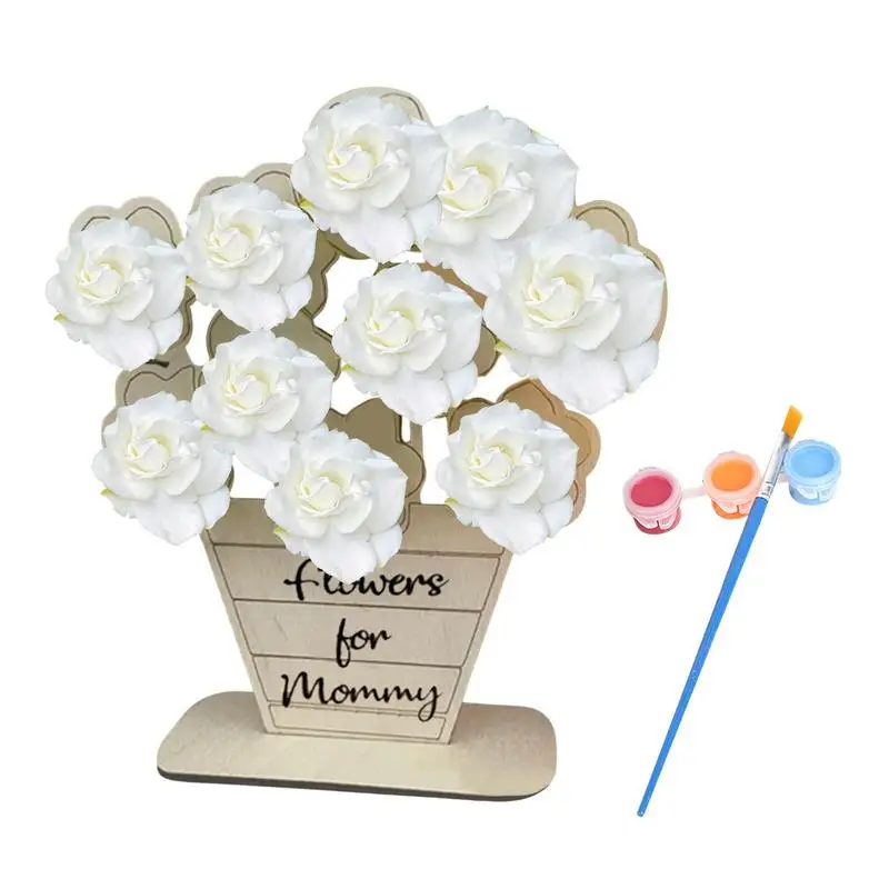 

Mother's Day Flowers Crafts Fun Centerpieces For Home Ornament And Bouquet Kit Table Centerpieces Potted Plant Paint And Desktop