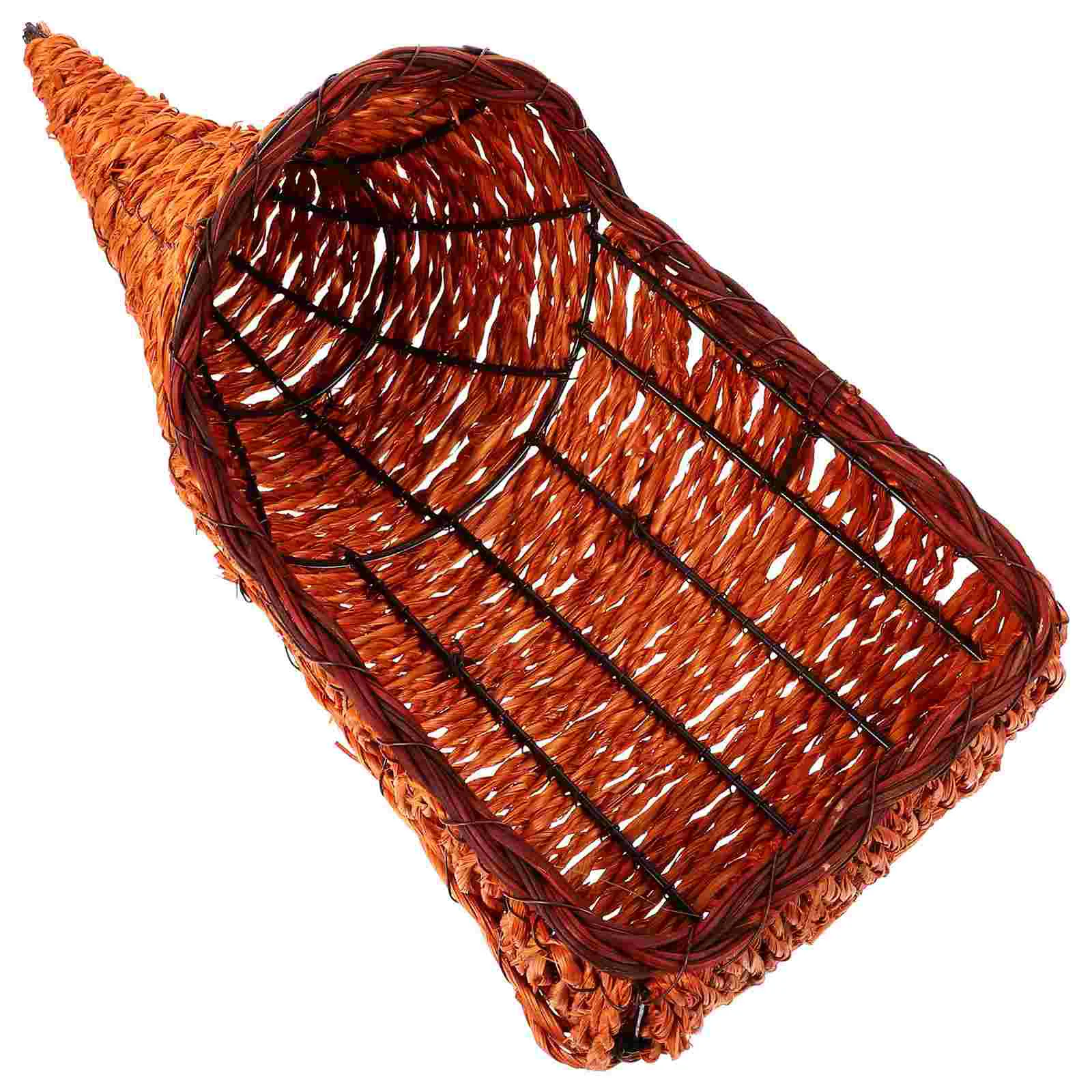 

Thanksgiving Cornucopia Basket Ox Horn Basket Christmas Fruit Basket Grapevine Fall Basket Woven Candy Holder Bowl Dish