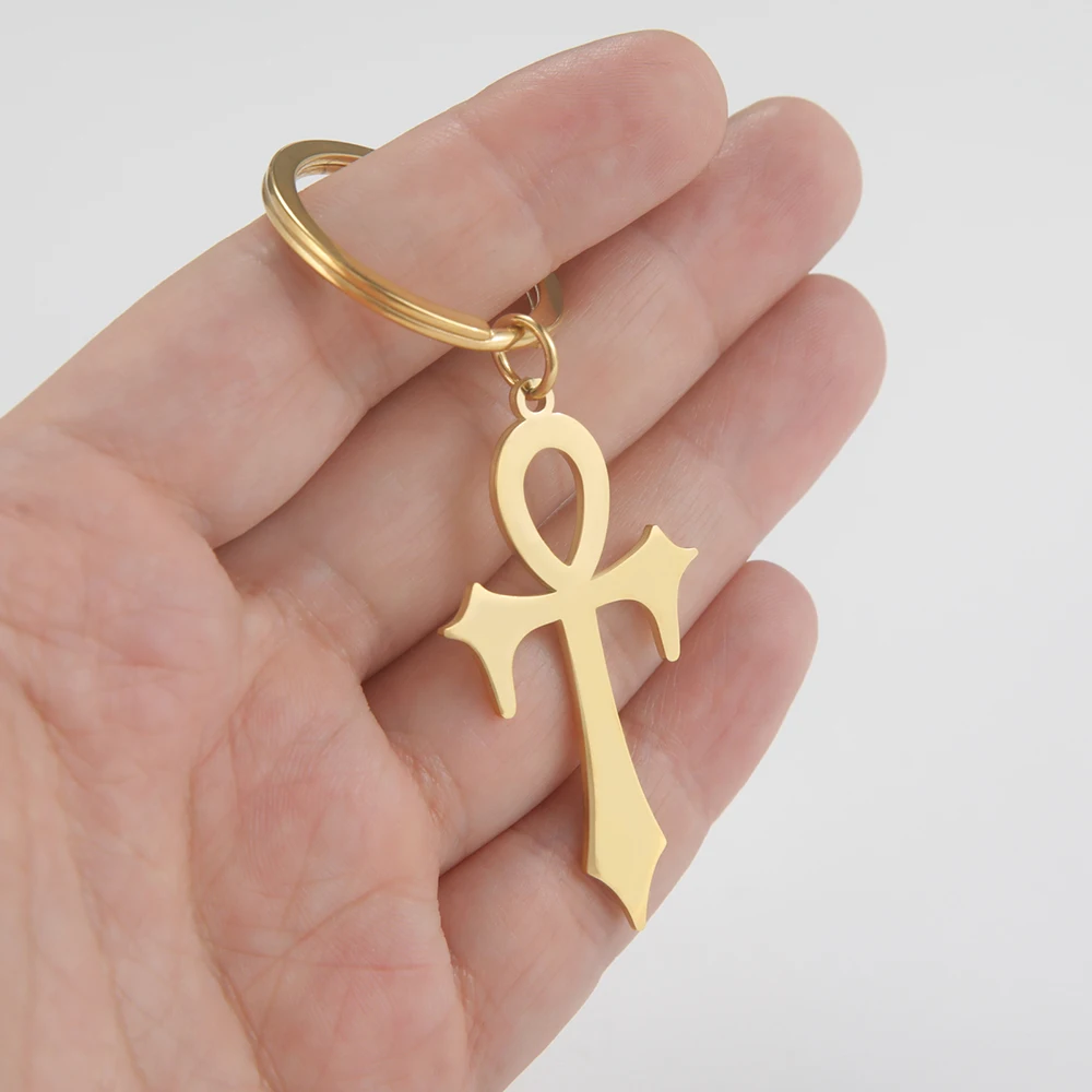 Dawapara Altägyptischer Ankh-Kreuz-Schlüsselanhänger, Auge des Horus, Anubis-Schutz, Amulett, Schlüsselanhänger, Edelstahl-Schmuck – Detail 8