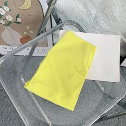 Summer Hot Sale High Waist Breathable Quick-Dry Leggings - M (Yellow)
