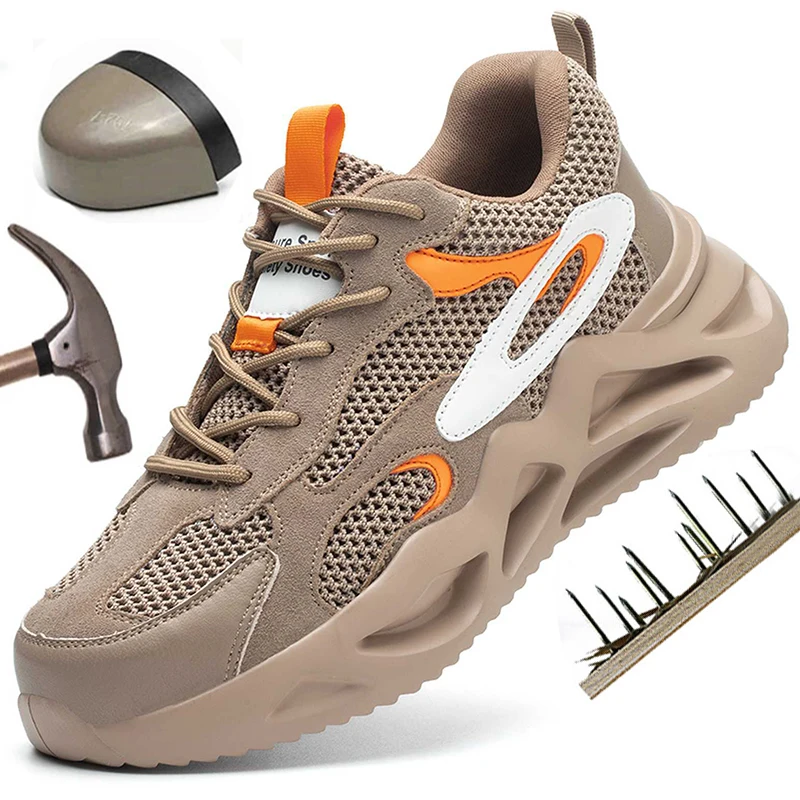 Scarpe Antinfortunistiche Da Lavoro Traspiranti Da Uomo Stivali Da Lavoro Con Puntale In Acciaio Antiurto Costruzione Scarpe Da Ginnastica Da Lavoro I