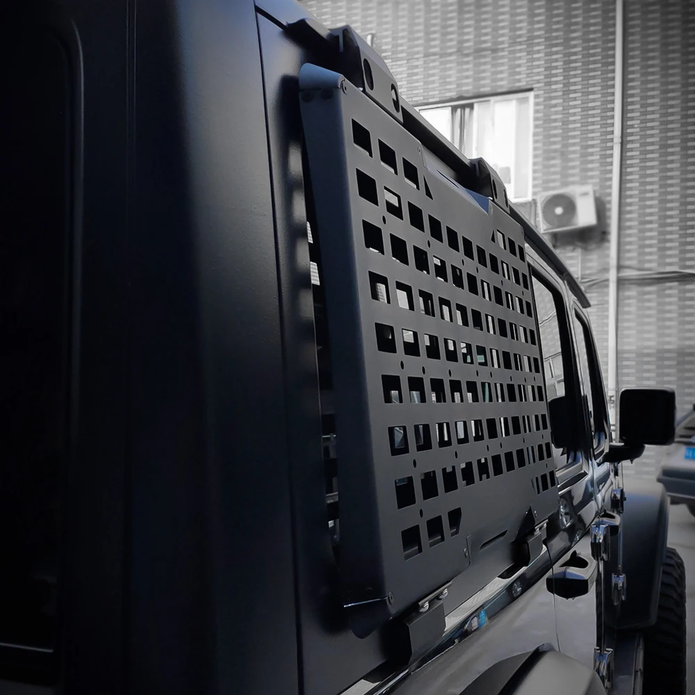 Rear Right Window Storage Molle Panel Flank Kit Window Protective Decoration For Jeep Wrangler JL-4Door Exterior Parts Jeep Window Molle Panel