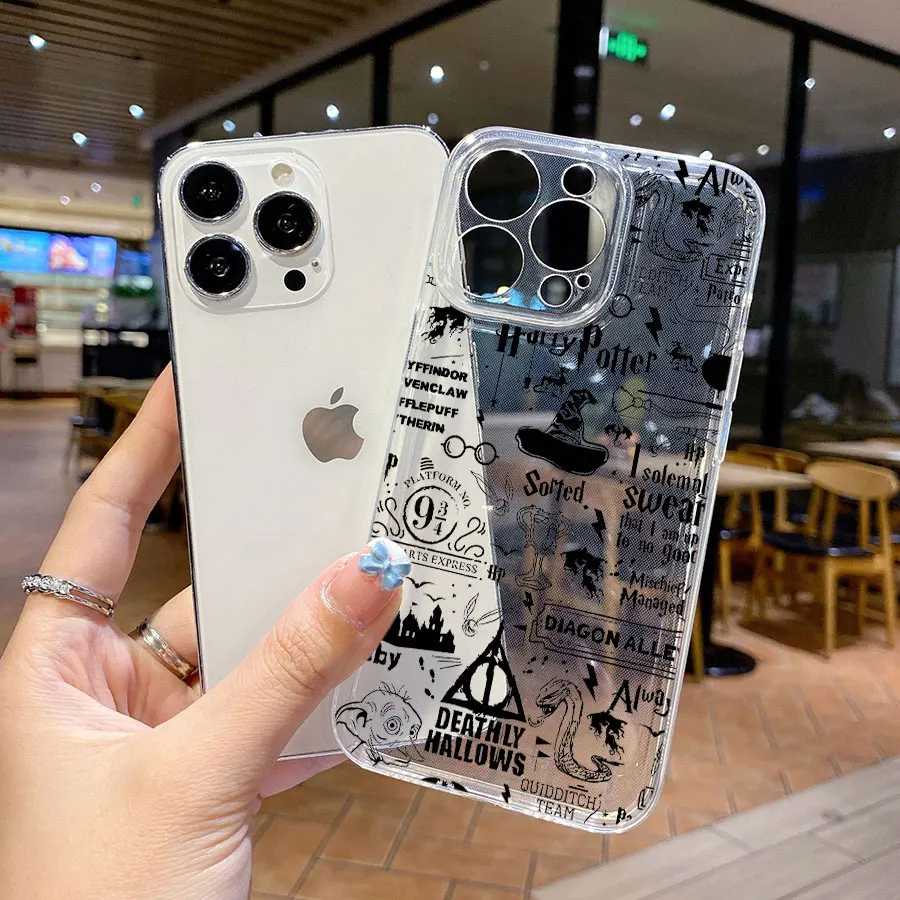 Transparent Phone Case with Magic Wand Design