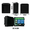 433MHz rf Remote Control DC 12V 24V 220V 2CH Relay Receiver for universal Garage Door Light LED Fanner Motor Signal transmission 6