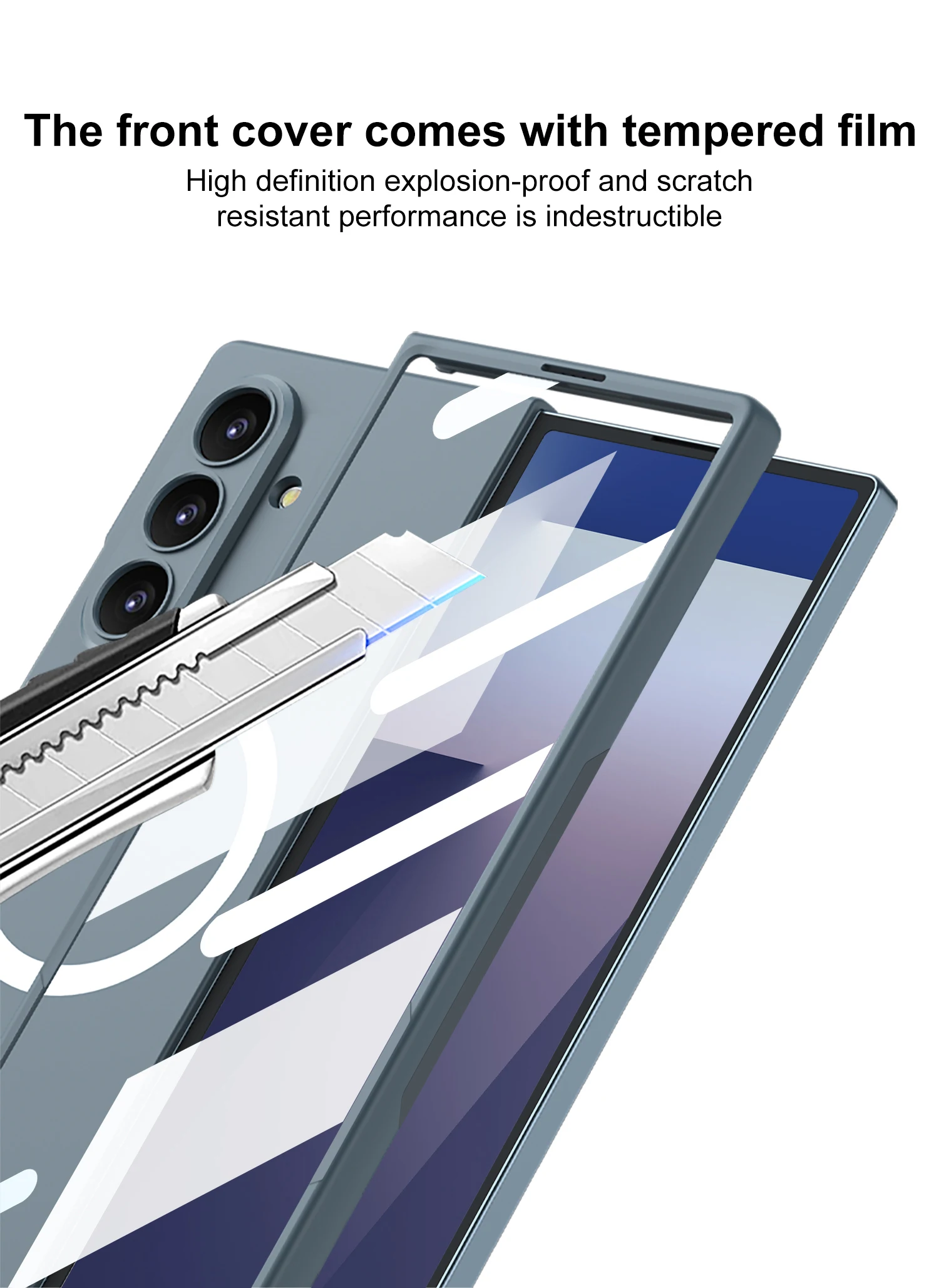 Ultra-thin Armor Plastic Case For Samsung Galaxy Z Fold 7 With Screen Protector