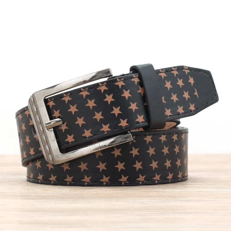 black louis print belt with gold men