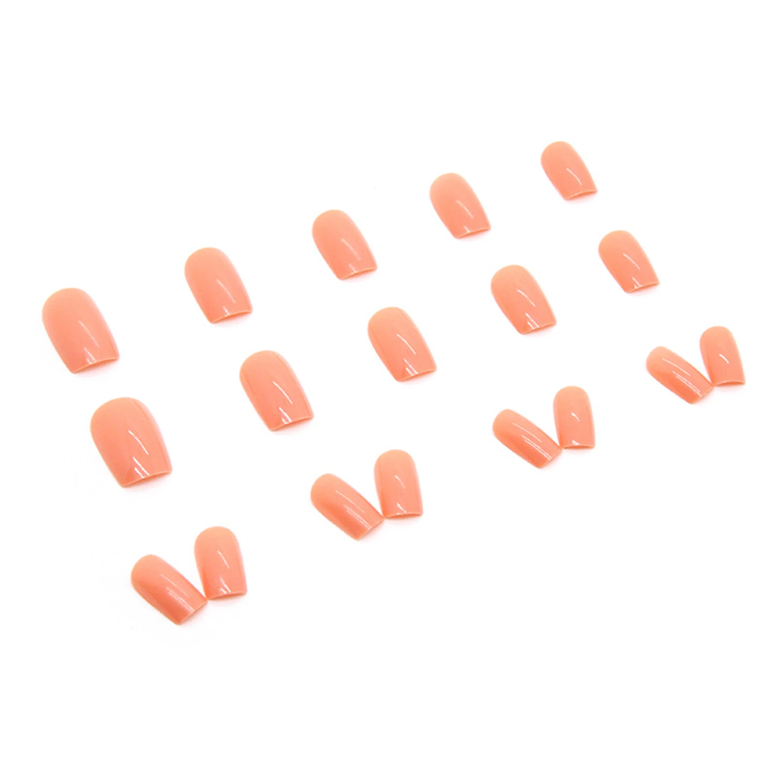 

Solid Orange Whiten False Manicure Durable & Never Splitting Comfort Fake Nails for Women and Girl Nail Salon