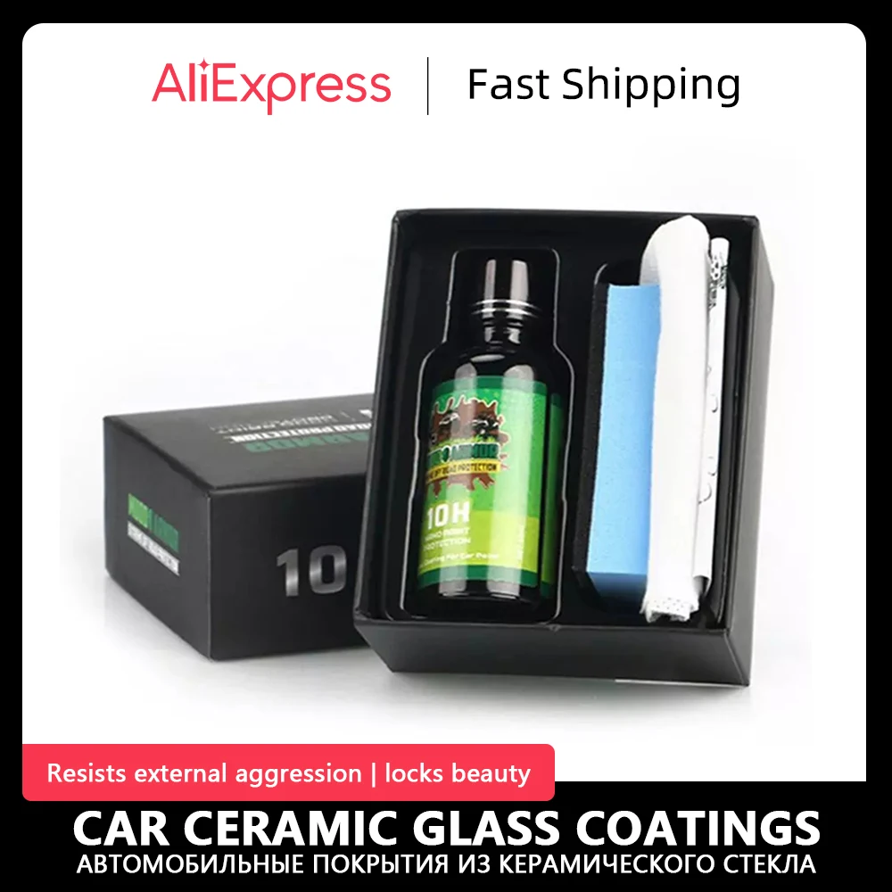 10HLiquidGlassCeramicAutomotiveCoatingWaterproofNanoCeramicCar