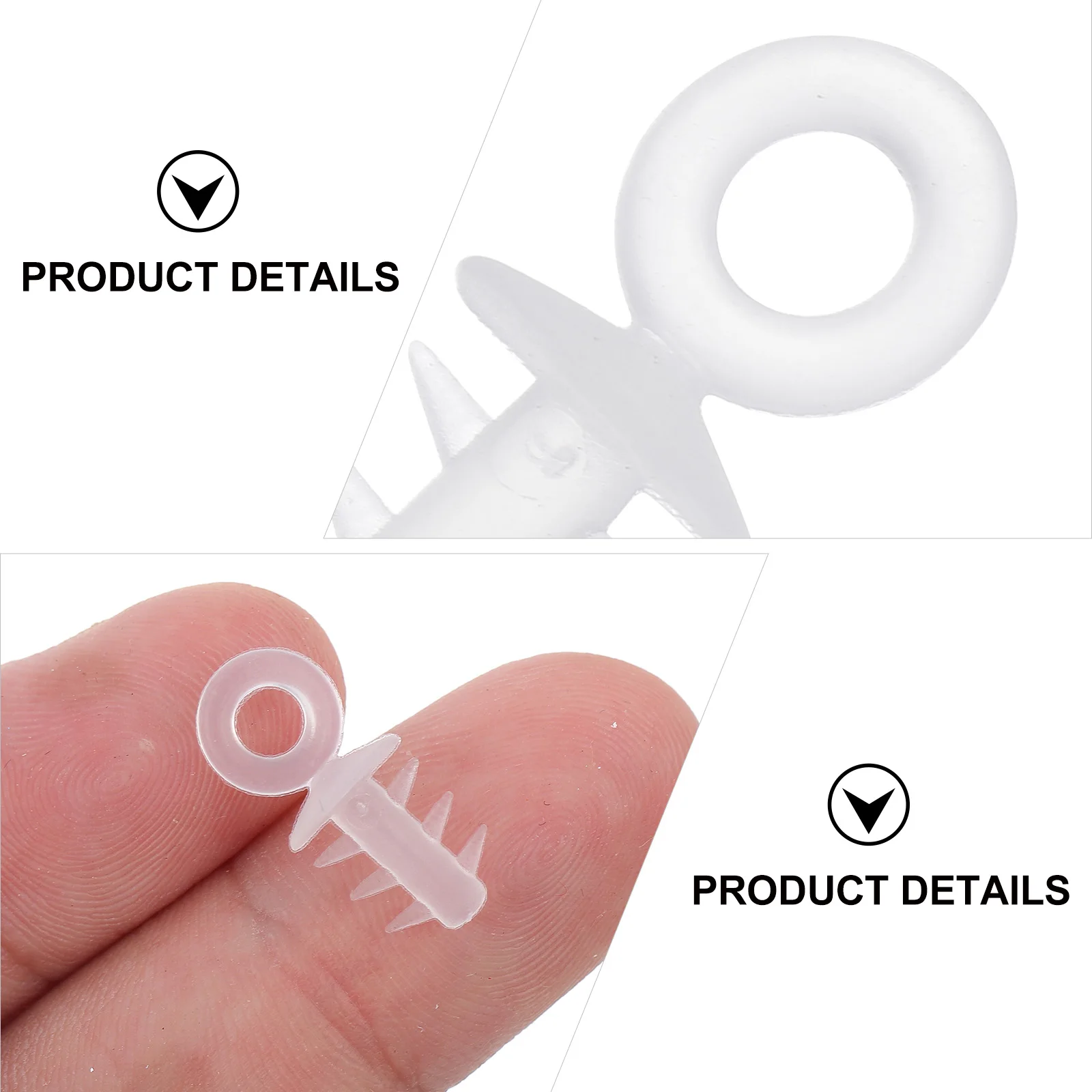 200pcs Christmas Christmas Tree Hanging Ornaments DIY Materials Pendant DIY Plastic Caps Ball Circle Caps Fittings