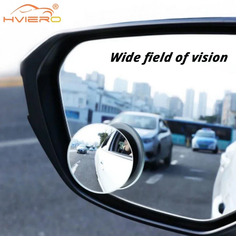 1X 360 Degree HD Blind Spot Mirror Adjustable Car Rearview Convex Reverse Wide Angle Vehicle Parking Rimless S Auto Accessories