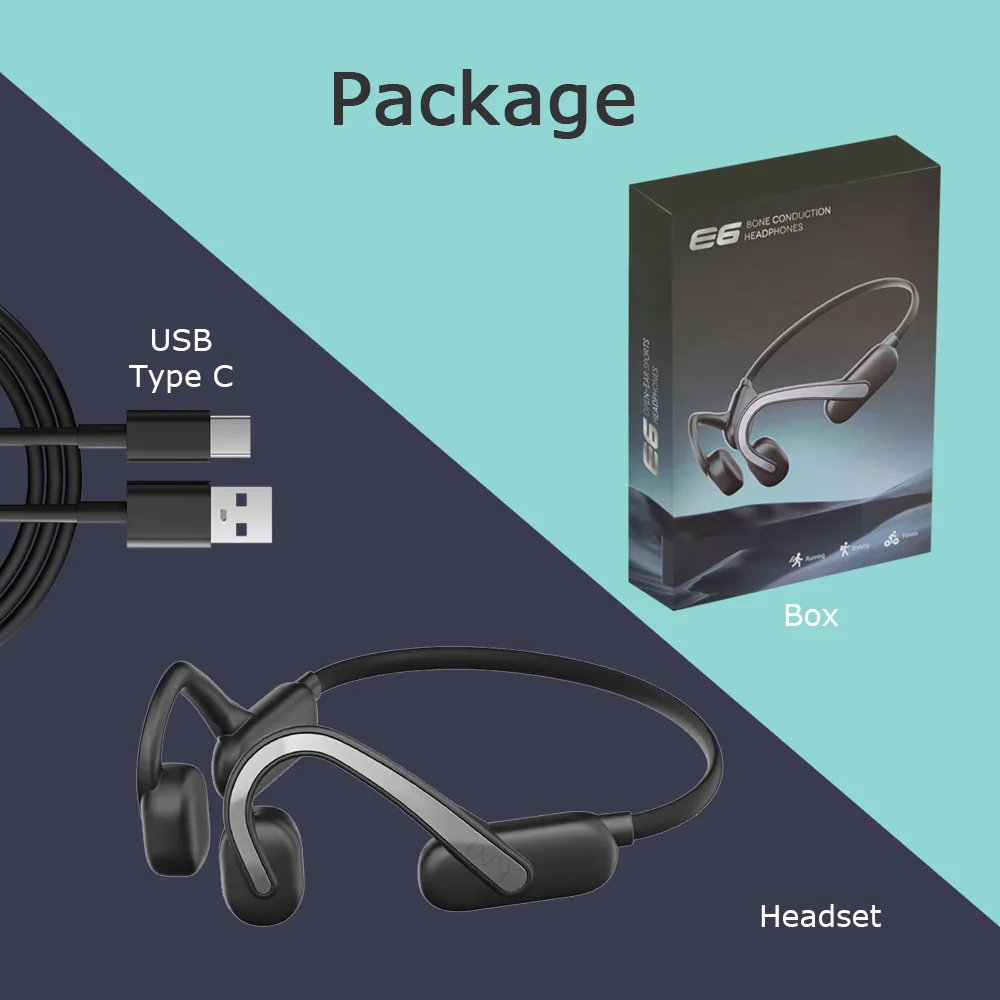 OPY E6 Bone Conduction Bluetooth Headphone Sports Earphone