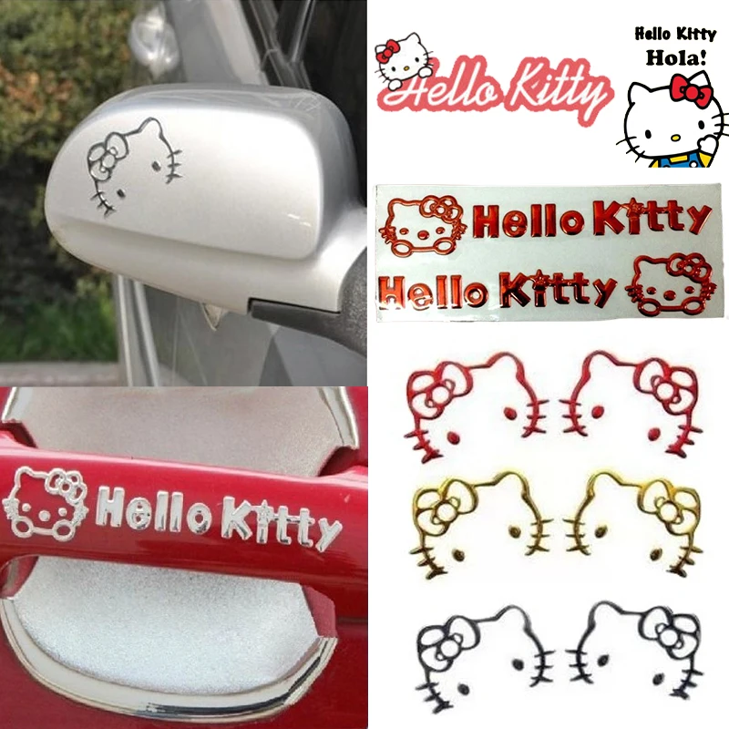 SanrioHelloKittyCarStickerCarHandleProtectiveFilm3DCuteCar