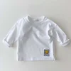 9297  Korean Ins Baby T Shirt Simple Smiling Face Casual T-shirt Autumn Boy's Bottoming Shirt 0-3Year Girl's 3