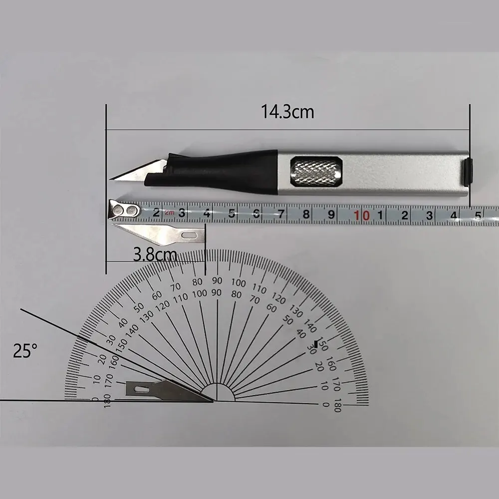Carving knife Pen-shaped DIY Aluminum Handle Comes with 5 Replaceable Horseshoe Art Blades