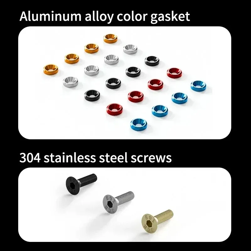 TEUCER 다중 색상 상호 잠금 나사 고정 볼트 세트 25/30mm 두께의 냉각 팬용 DIY 수정용 팬을 손상시키지 않음