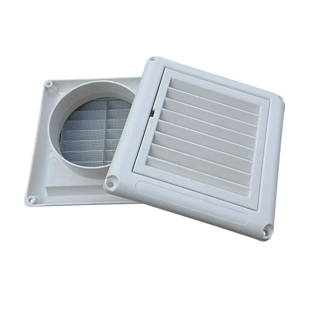 With Flaps Air Vent Grille Ventilation Cover With Insect Screen 150*150mm/200*200mm Air Outlet Ventilation Cover PP