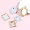 1pc 1/12 Dollhouse Miniature Frame Accessories Furniture Miniature Mirror Wall Room Mirror Mini Classical Doll House Mirrors 1