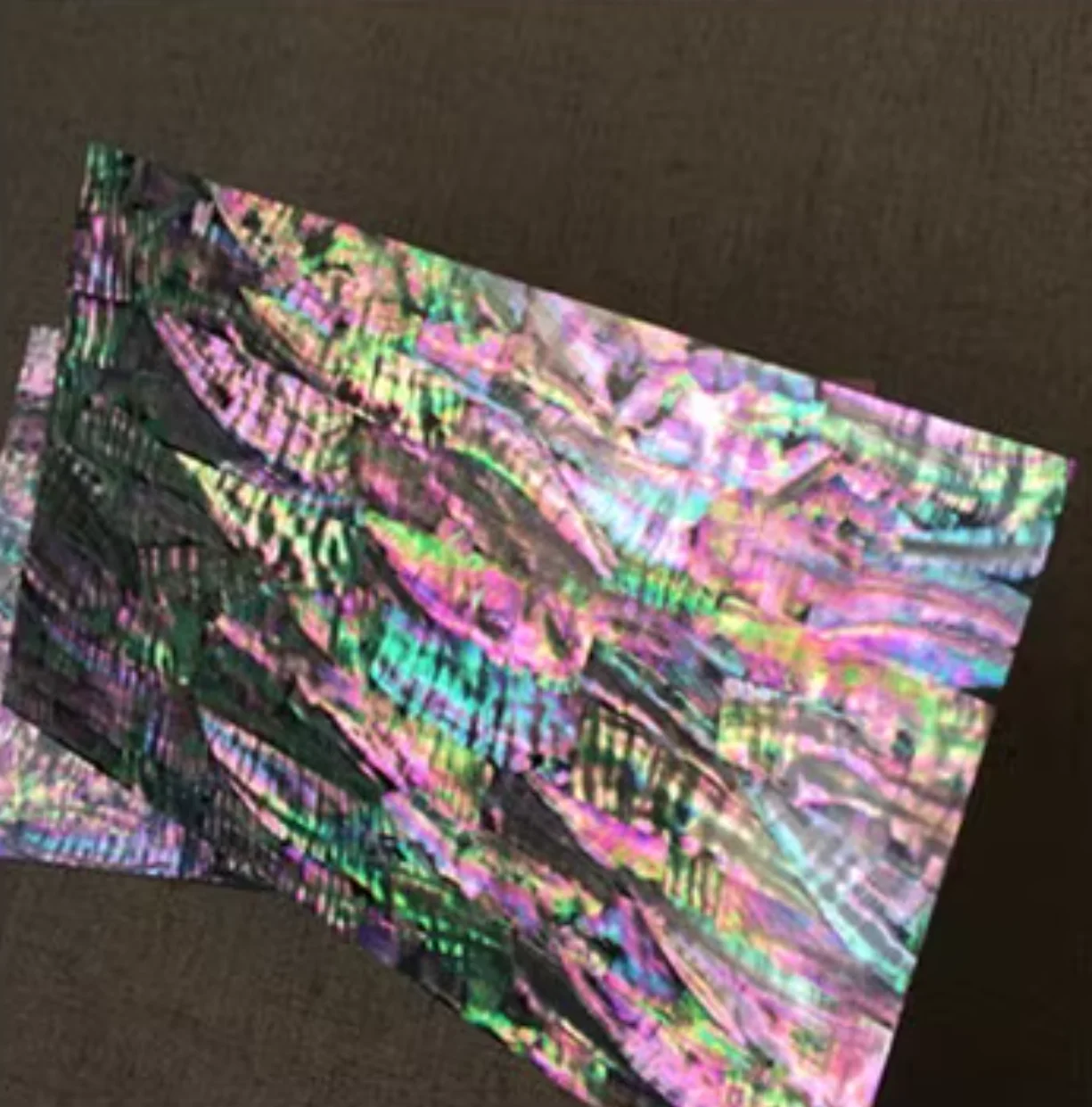 천연 심해 전복 쉘 조각 진주, 옻칠 조각 표면 상감, 크기: 14x24cm, T:0.2-0.25mm